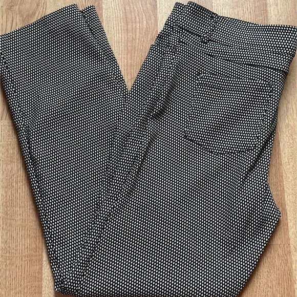 89TH + Madison Black White Small Diamond Print Pants Straight Leg Plus Size 16 - Picture 8 of 8